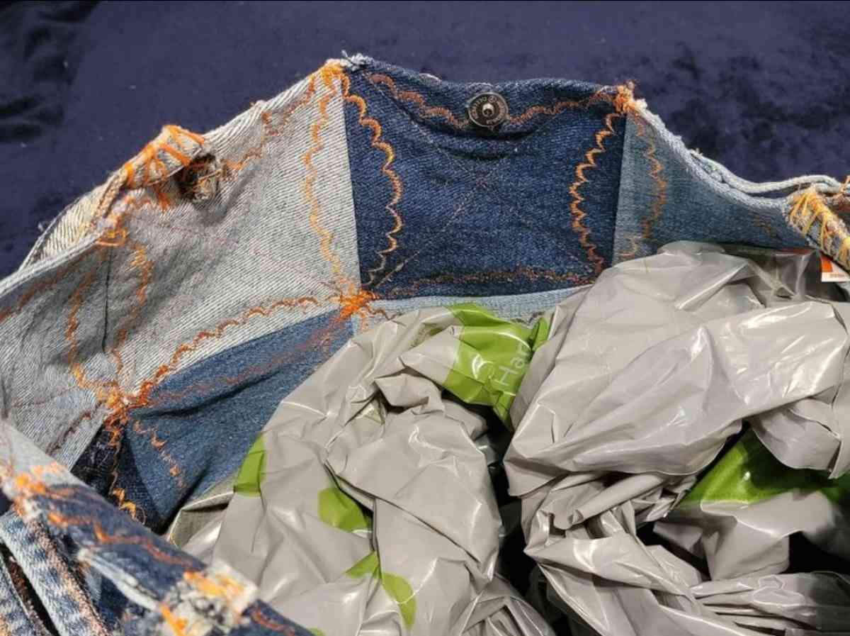 jean cathedral purse that a made