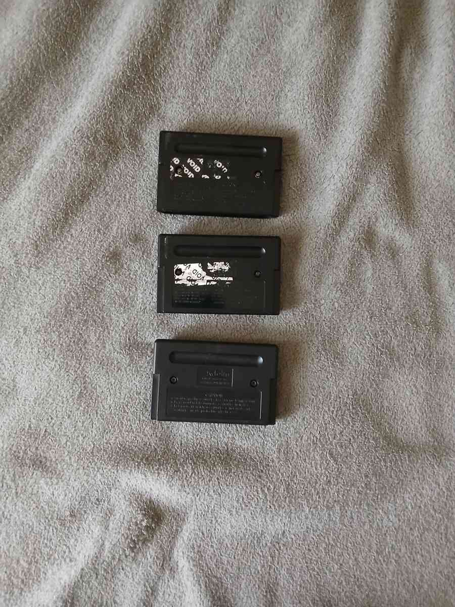 3 Sega Genesis Game Carts Only for Sega Genesis