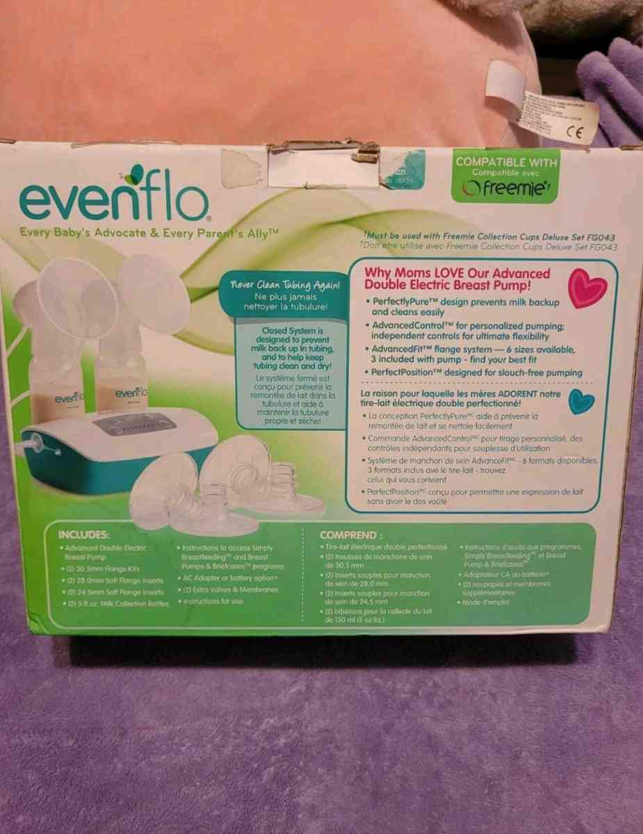 NEW EVENFLO DOUBLE BREAST FEEDING PUMP