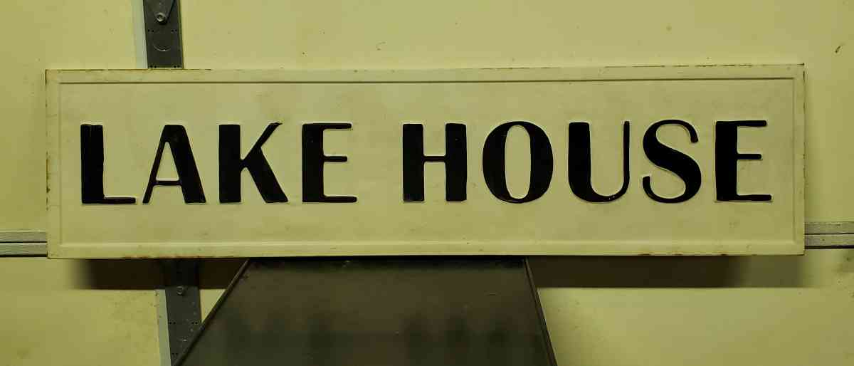 Lake House Metal Sign  48 x 12  Rustic  RRR Signs