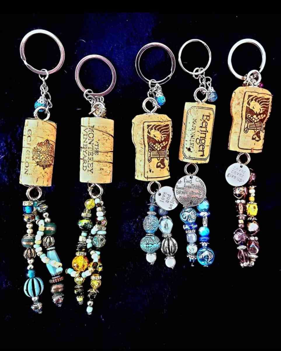Cork keychains I made