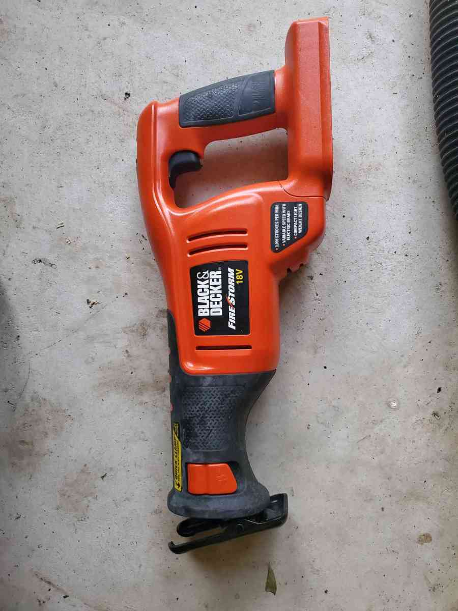 18V Reciprocating Saw  No Battery Or Charger  Black  Decker
