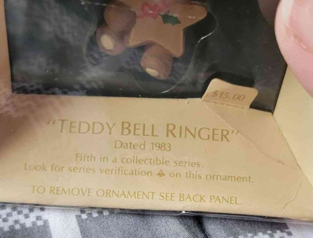 Hallmark Series 5 Ornament Bell Ringer from 1983 Teddy Bear