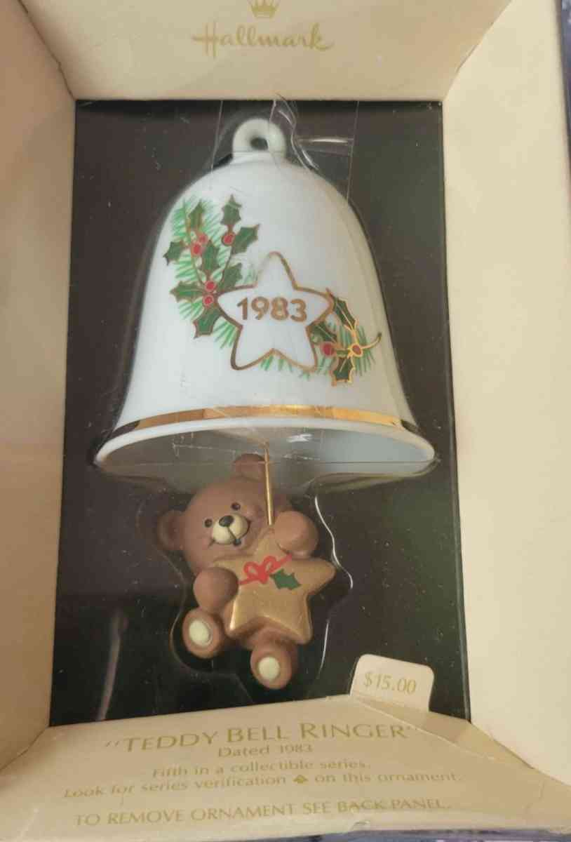 Hallmark Series 5 Ornament Bell Ringer from 1983 Teddy Bear