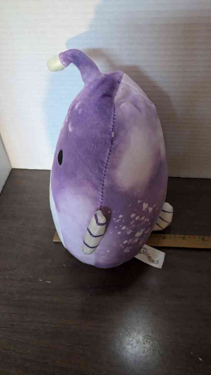 SQUISHMALLOW Easton Anglerfish Plush Purple Tie Dye Lantern