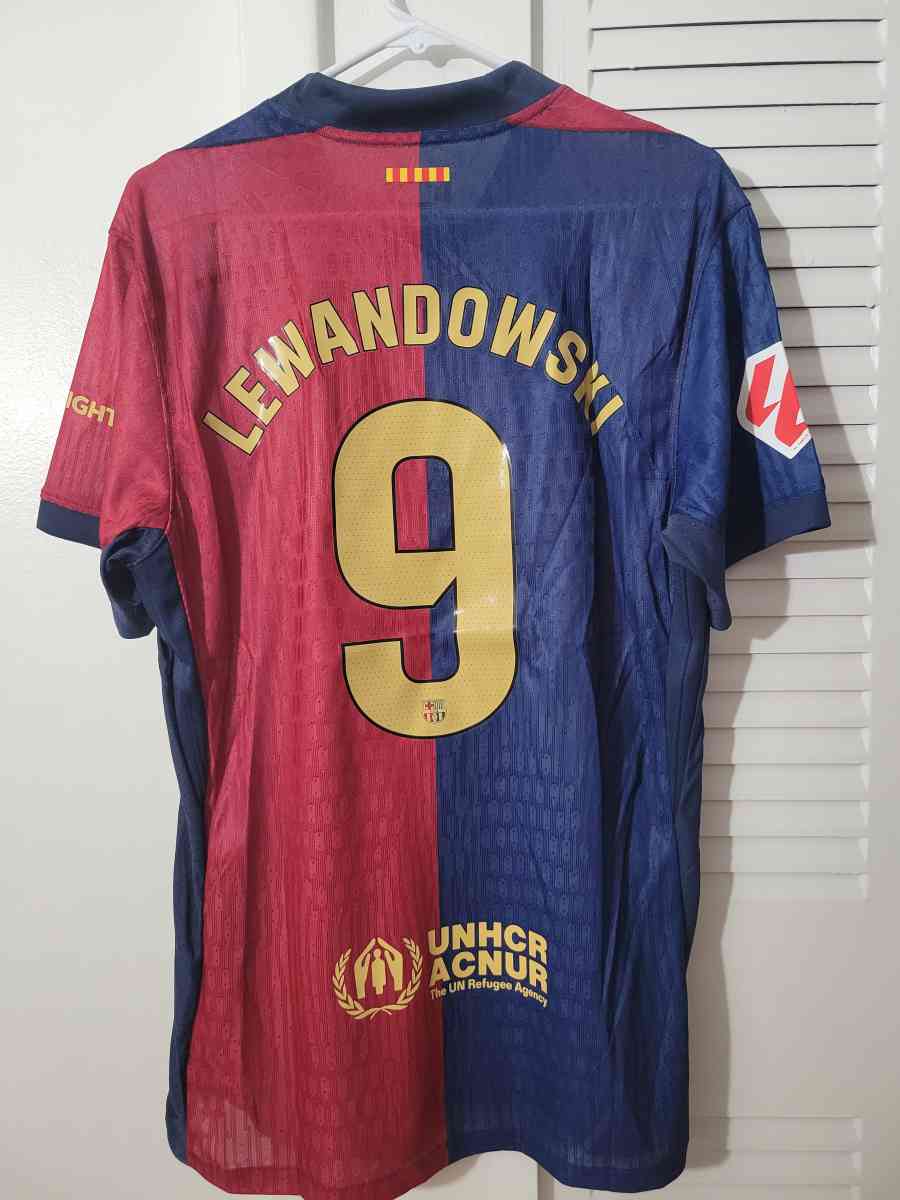FCB Jersey Soccer Player Version Size L XL 2XL Lewandowski