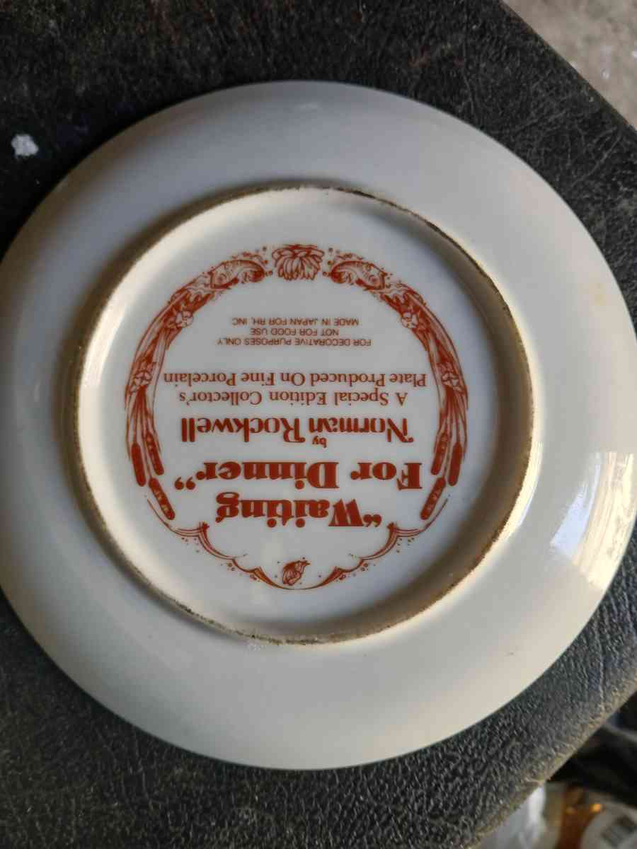 NORMAN ROCKWELL PLATE WAITING FOR DINNER Special Edition