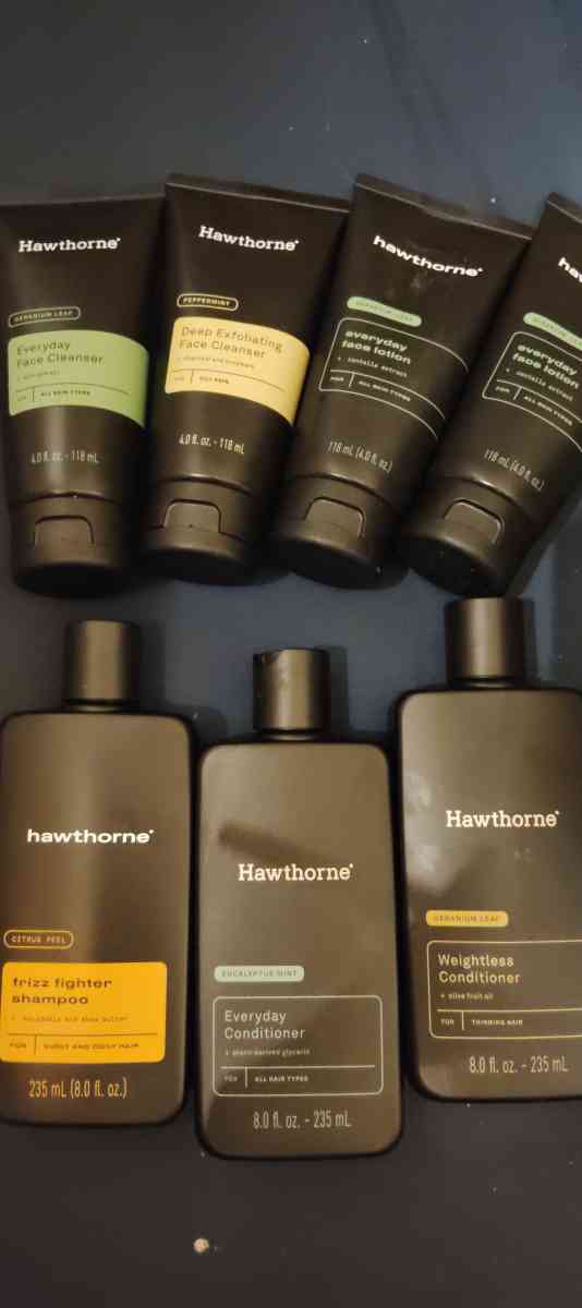 set of Hawthorne shampoo conditioner cream lotion cleanser