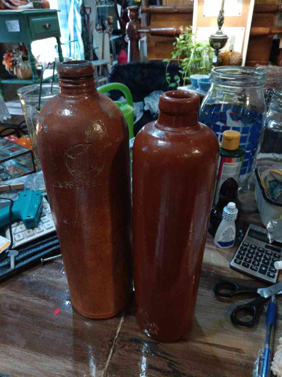 Two Antique German liquor decanters
