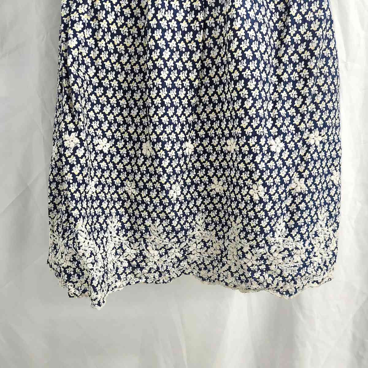 Poetry Off Shoulder Ruffled Bodice Embroidered Tunic Dress