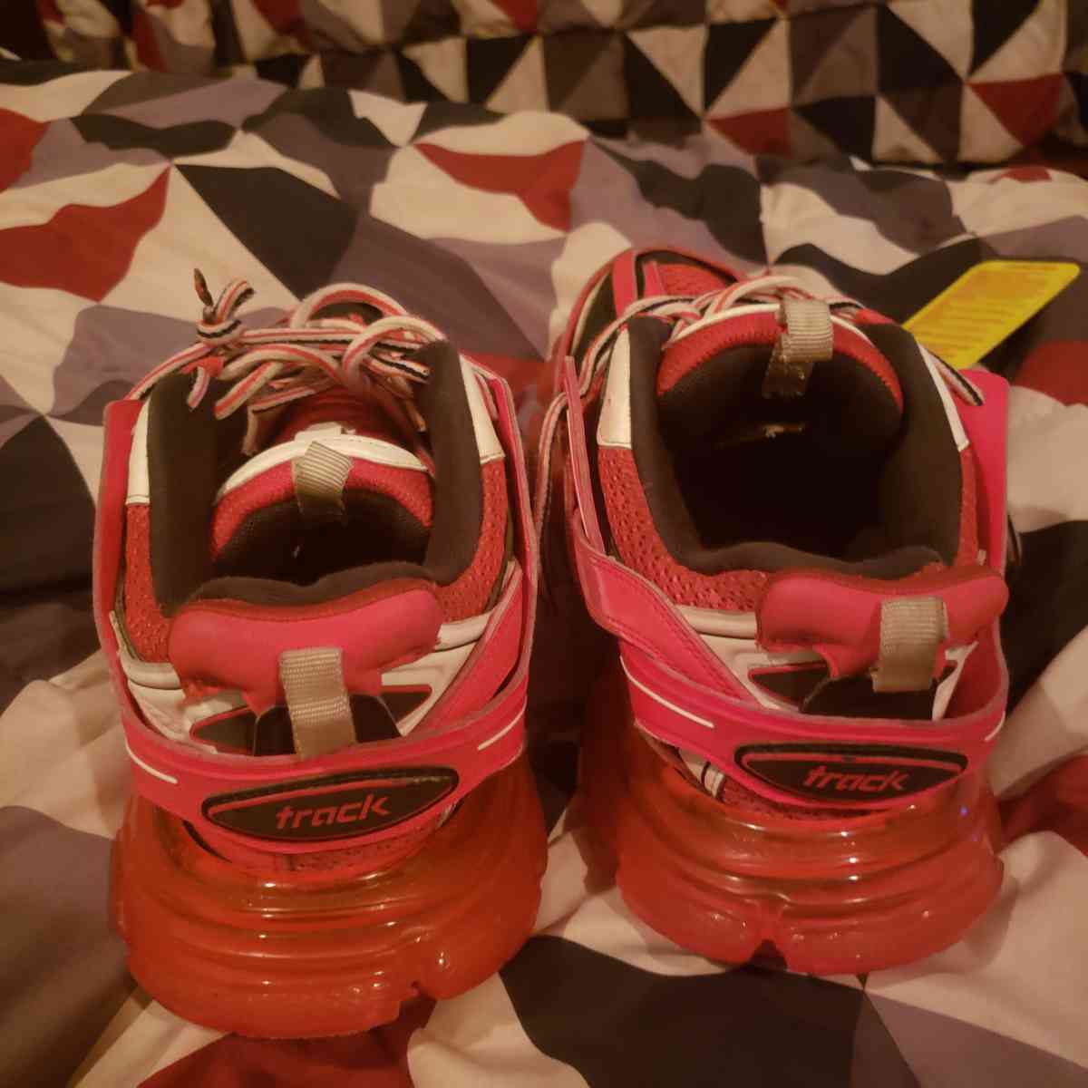 red clear sore Balenciagas