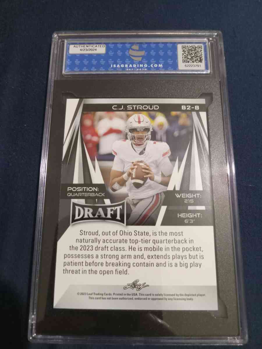 cj stroud graded 10 sports card