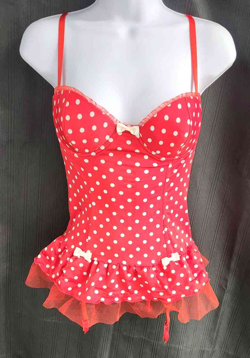 Victorias Secret Polka Dot Corselette w Bottom 34C S