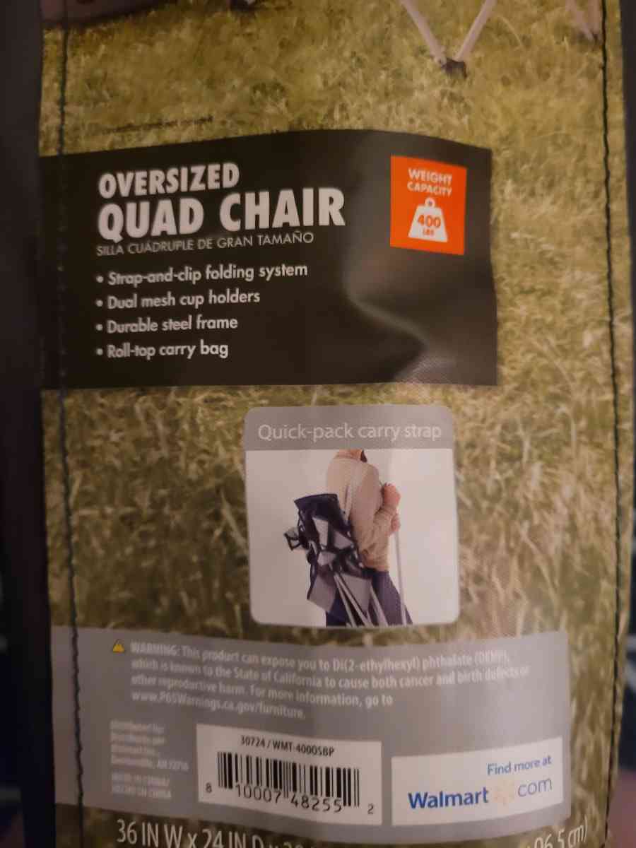oversized quad chairs 400lbs weight limit 2 of them