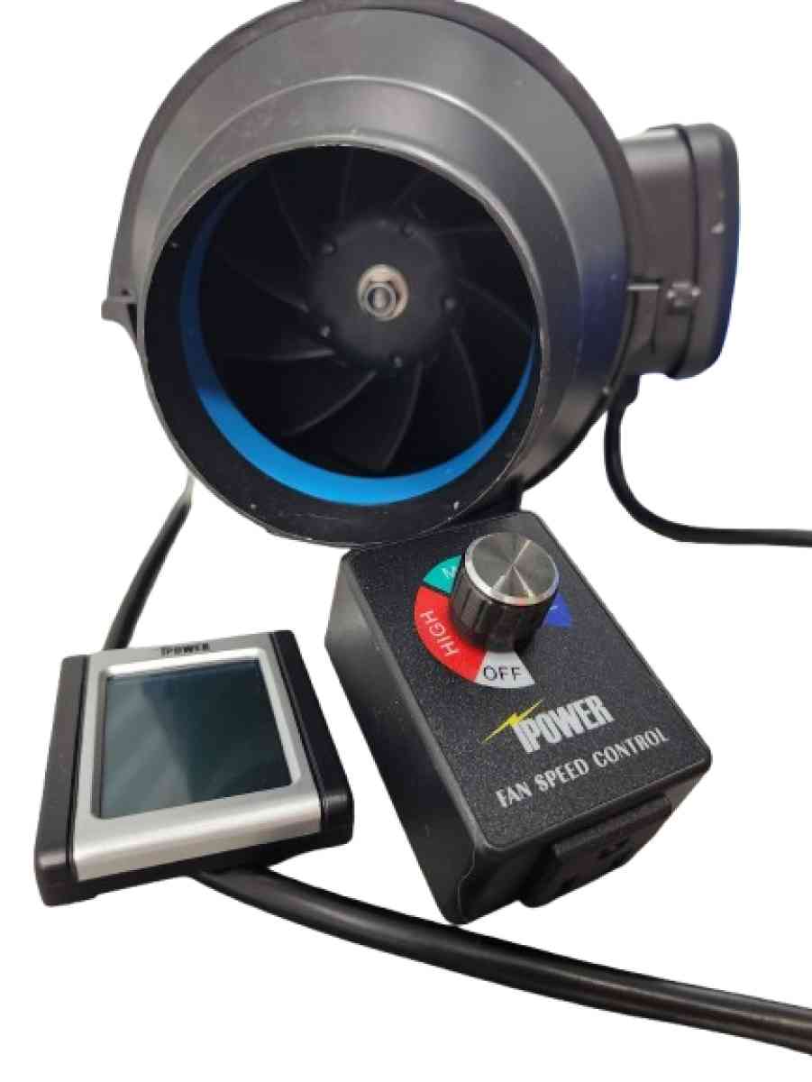 iPower 4 Inch 118 CFM Inline Duct Fan Controller Air Carbon