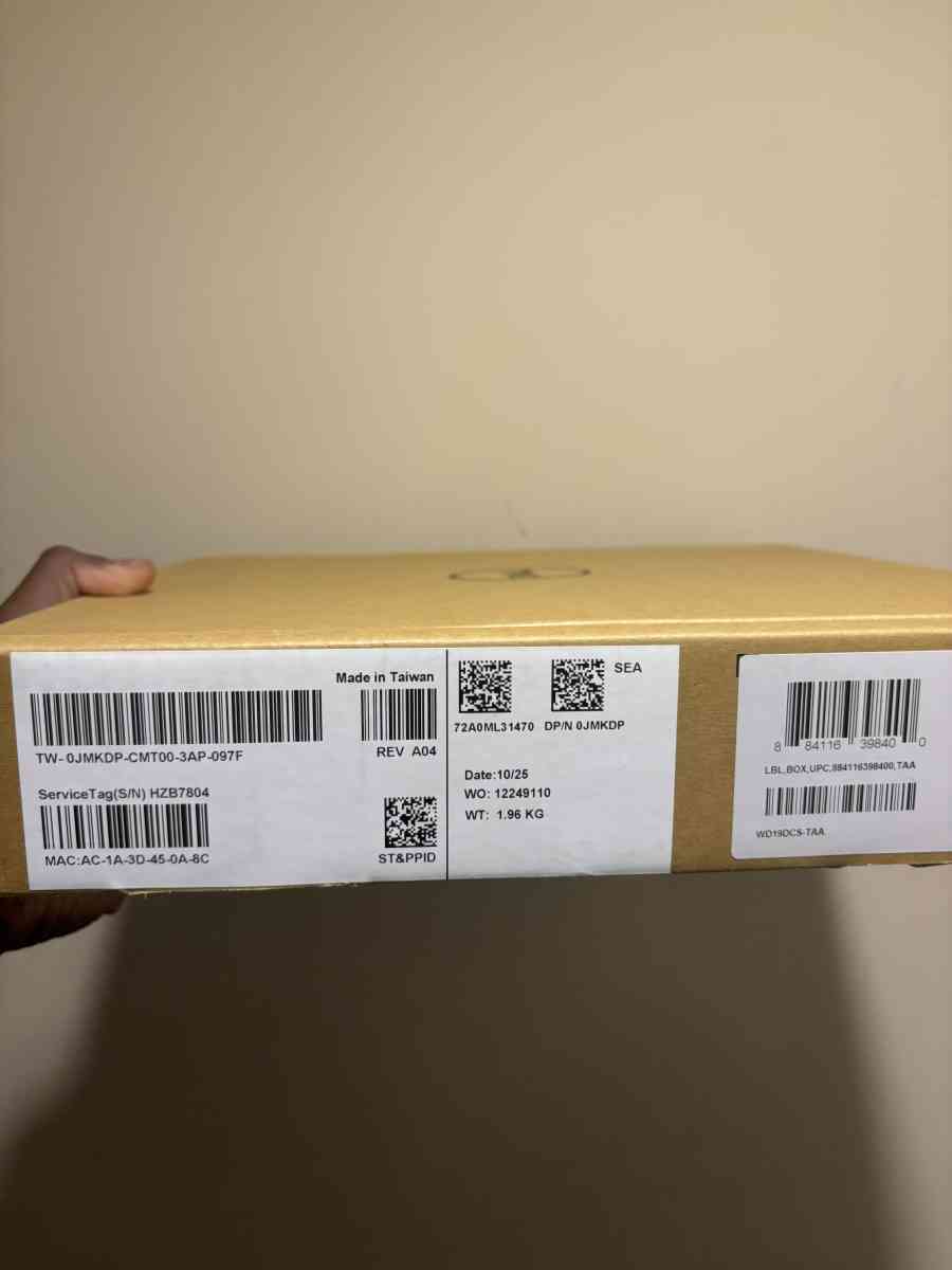 Dell WD19DCS Docking Station  Black  Factory sealed