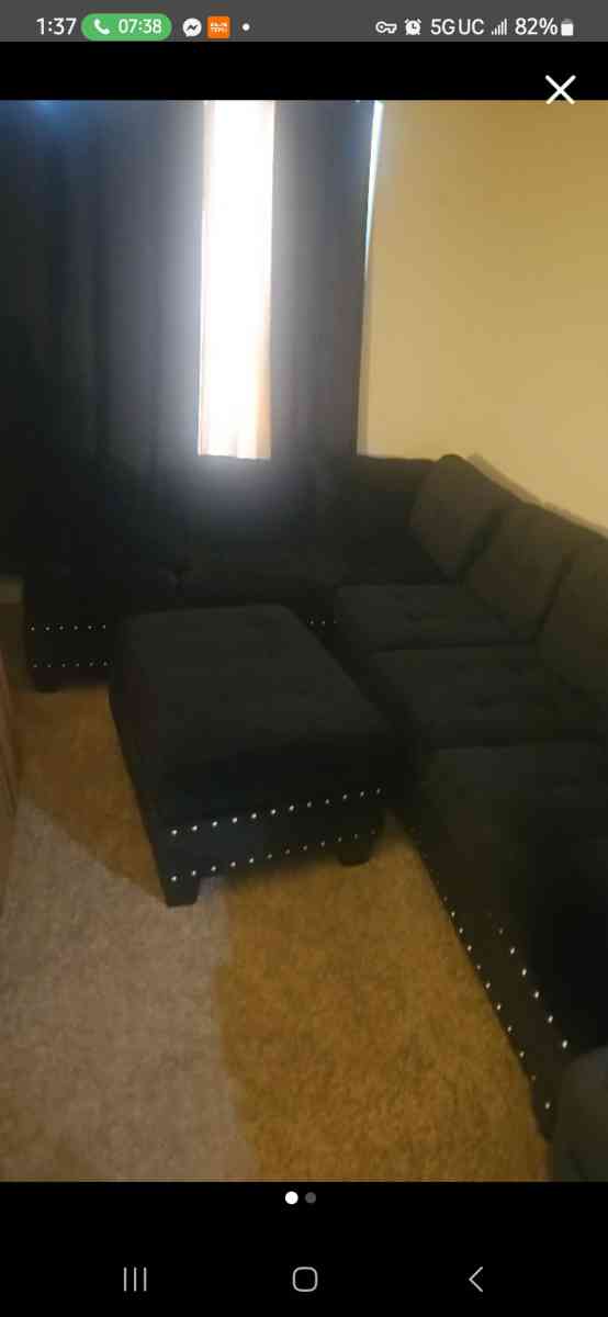 2 piece sectional with ottoman