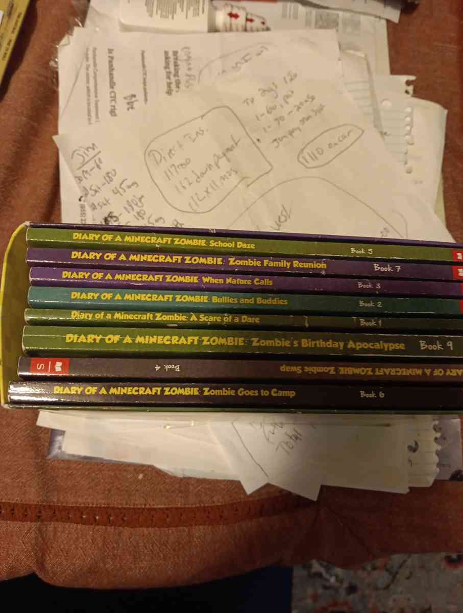 Minecraft zombie set of 9 books
