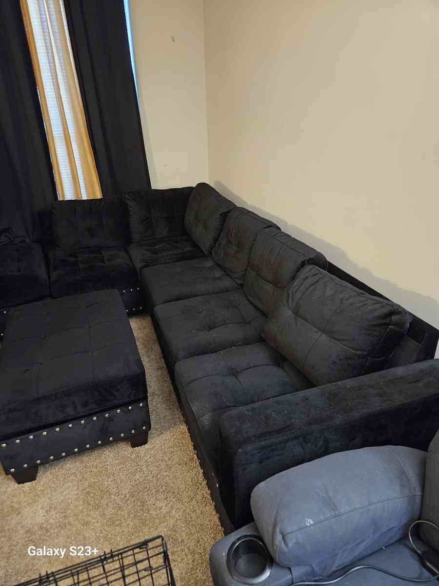 2 piece sectional with ottoman