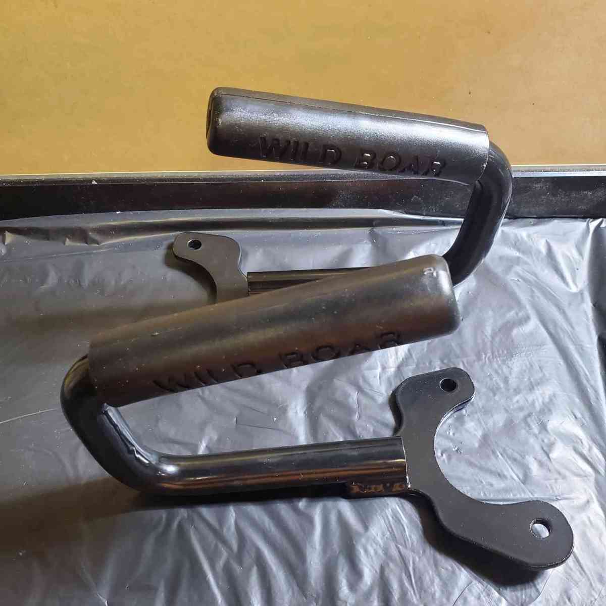 Jeep Front Grab Handles  Black Solid Steel Compatible for 1