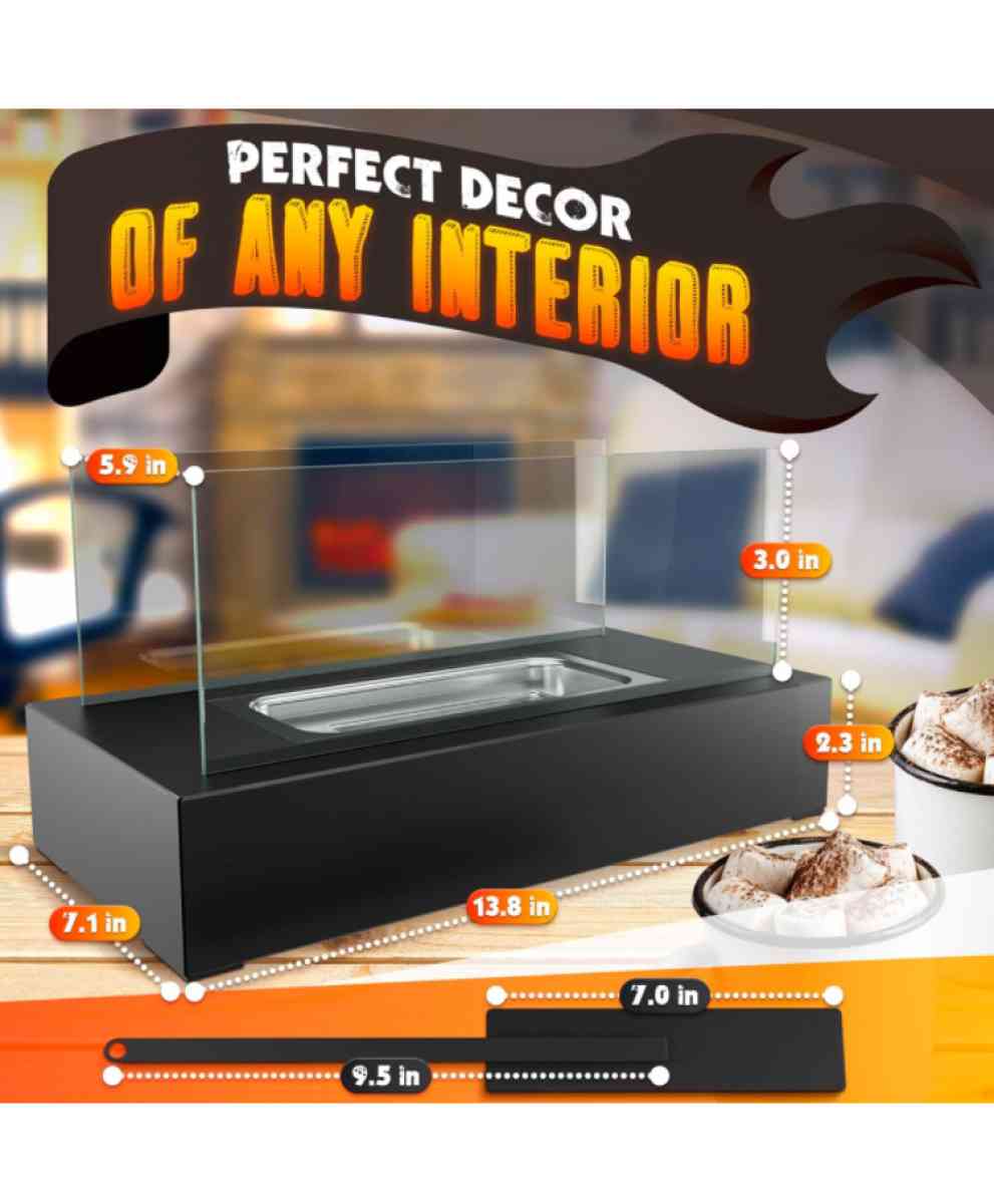 Mini table top fire pit bowl decor