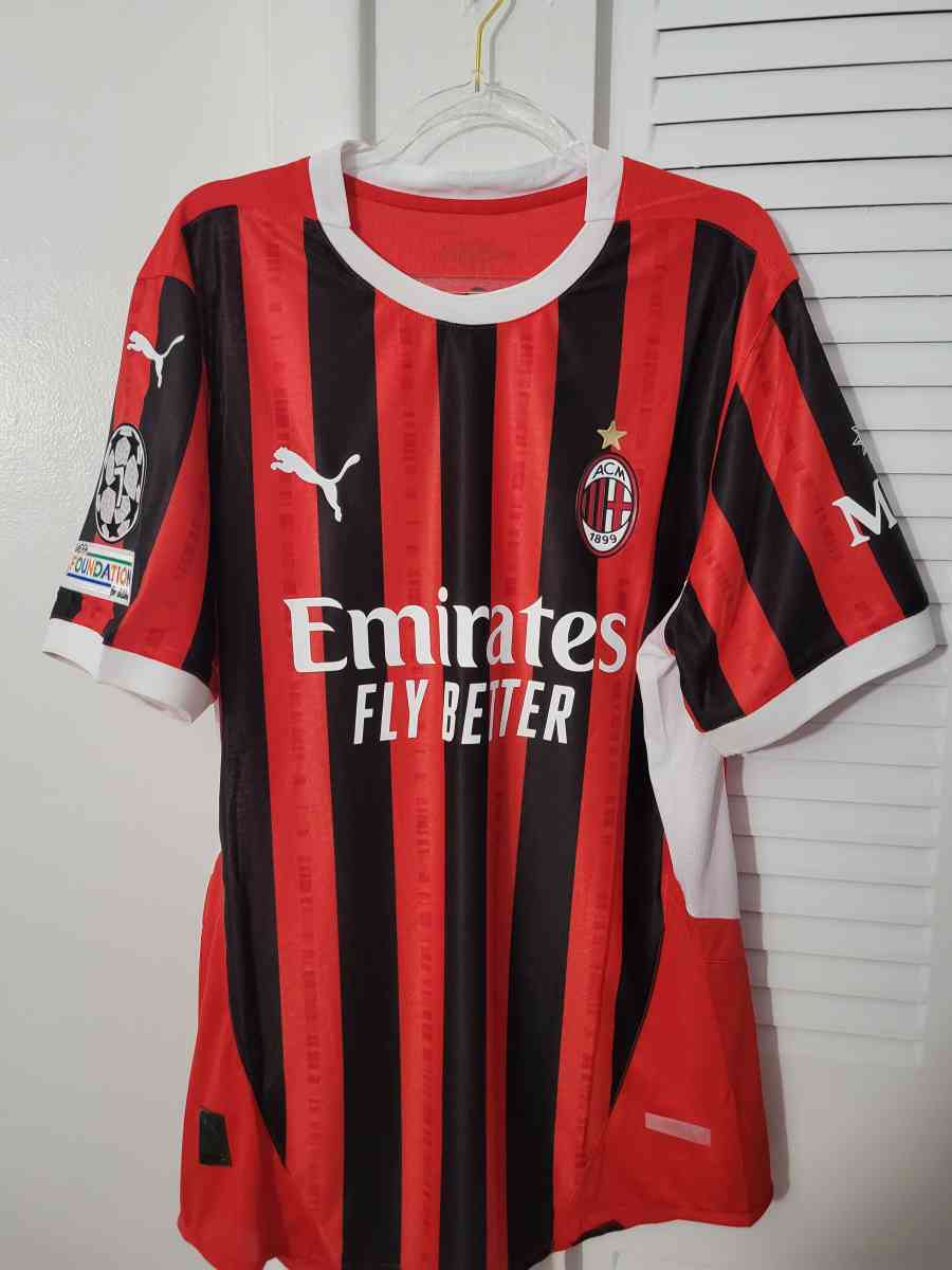 AC Milan Jersey Soccer 2025 Player Version Size M  XL  2XL