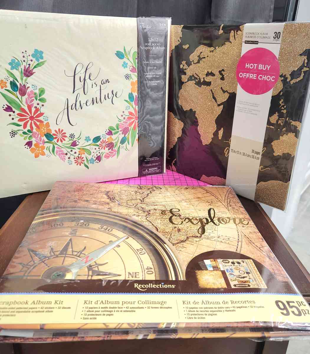 Lot of 3 New 12 x 12 Postbound and Expandable Scrapbooks