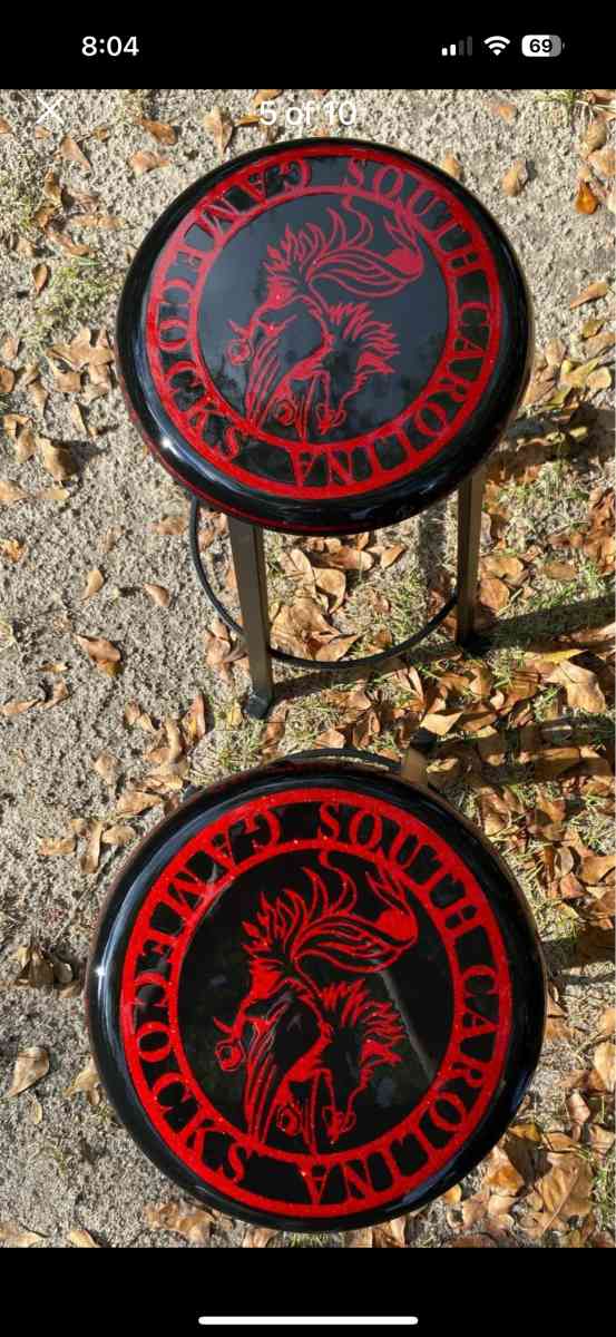 One of a kind Gamecocks Bar stools