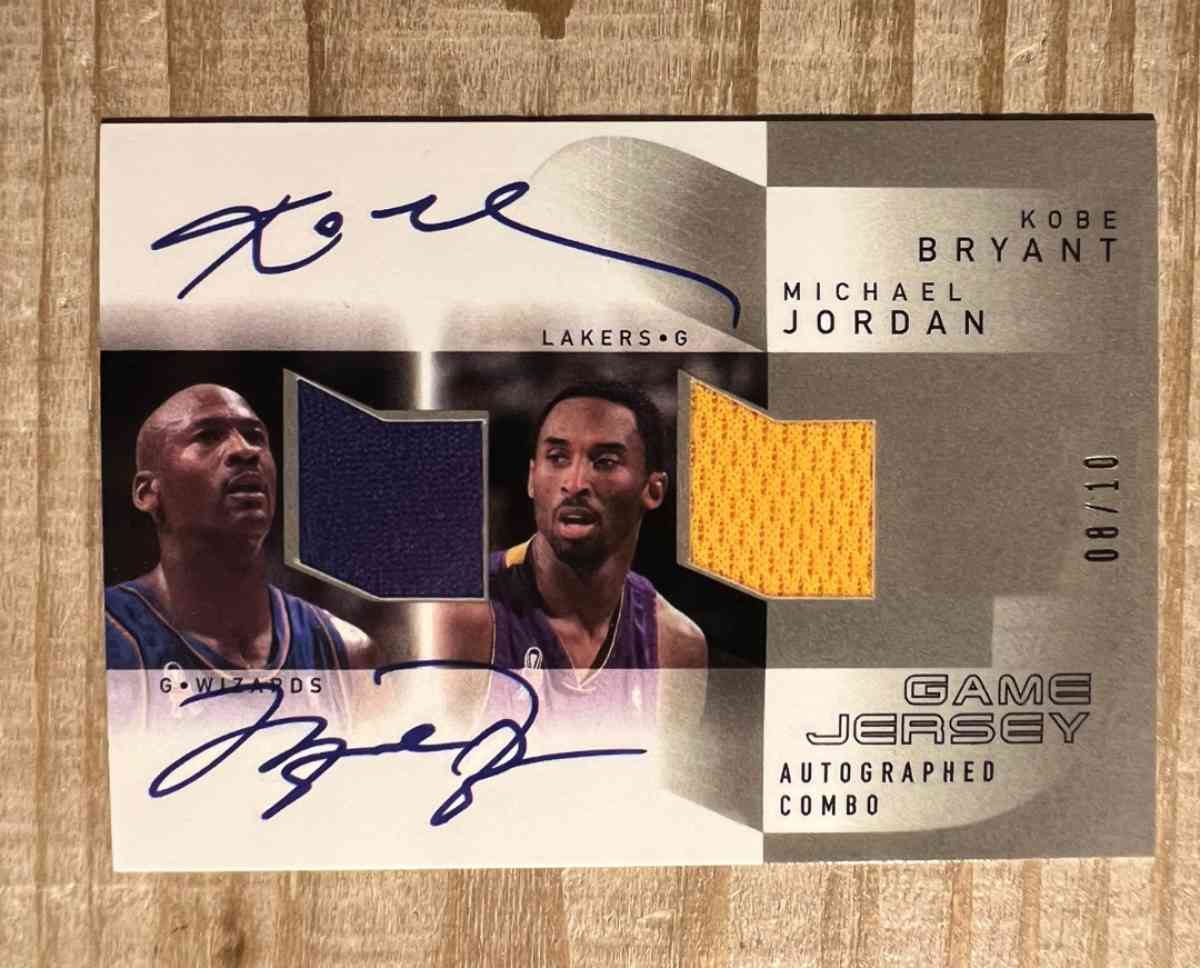 Michael Jordan and Kobe autograph card