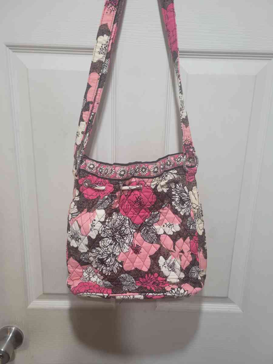 Pink Vera Bradley over the shoulder bag