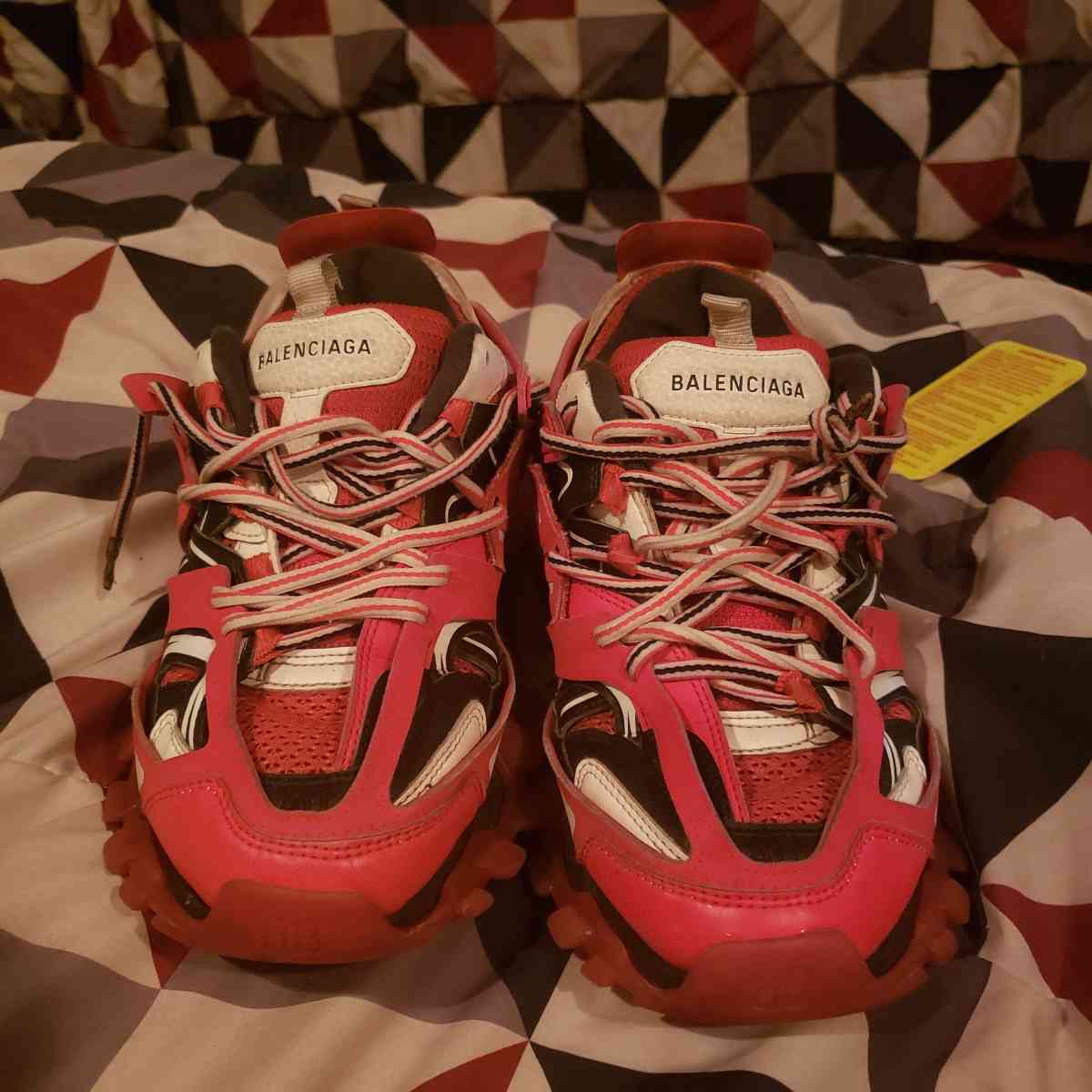 red clear sore Balenciagas