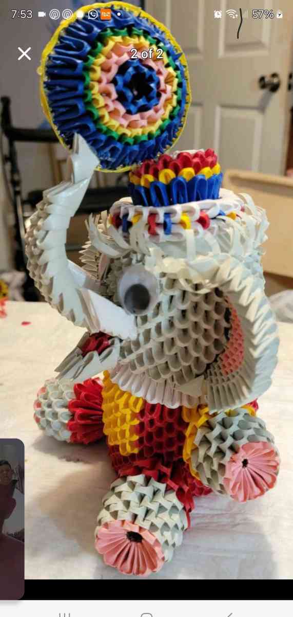 3d origami Elephant