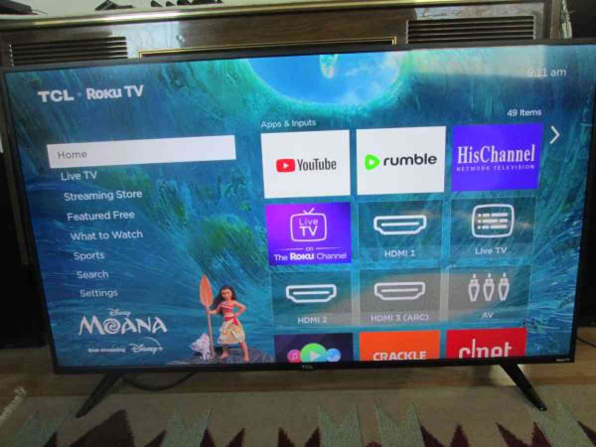 TCL Roku TV 4K  49 inches