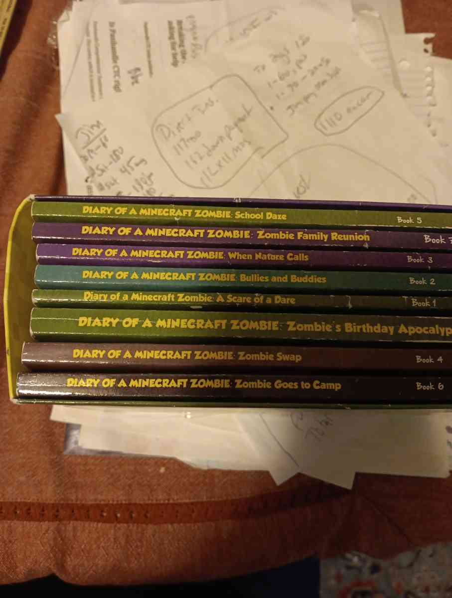 Minecraft zombie set of 9 books