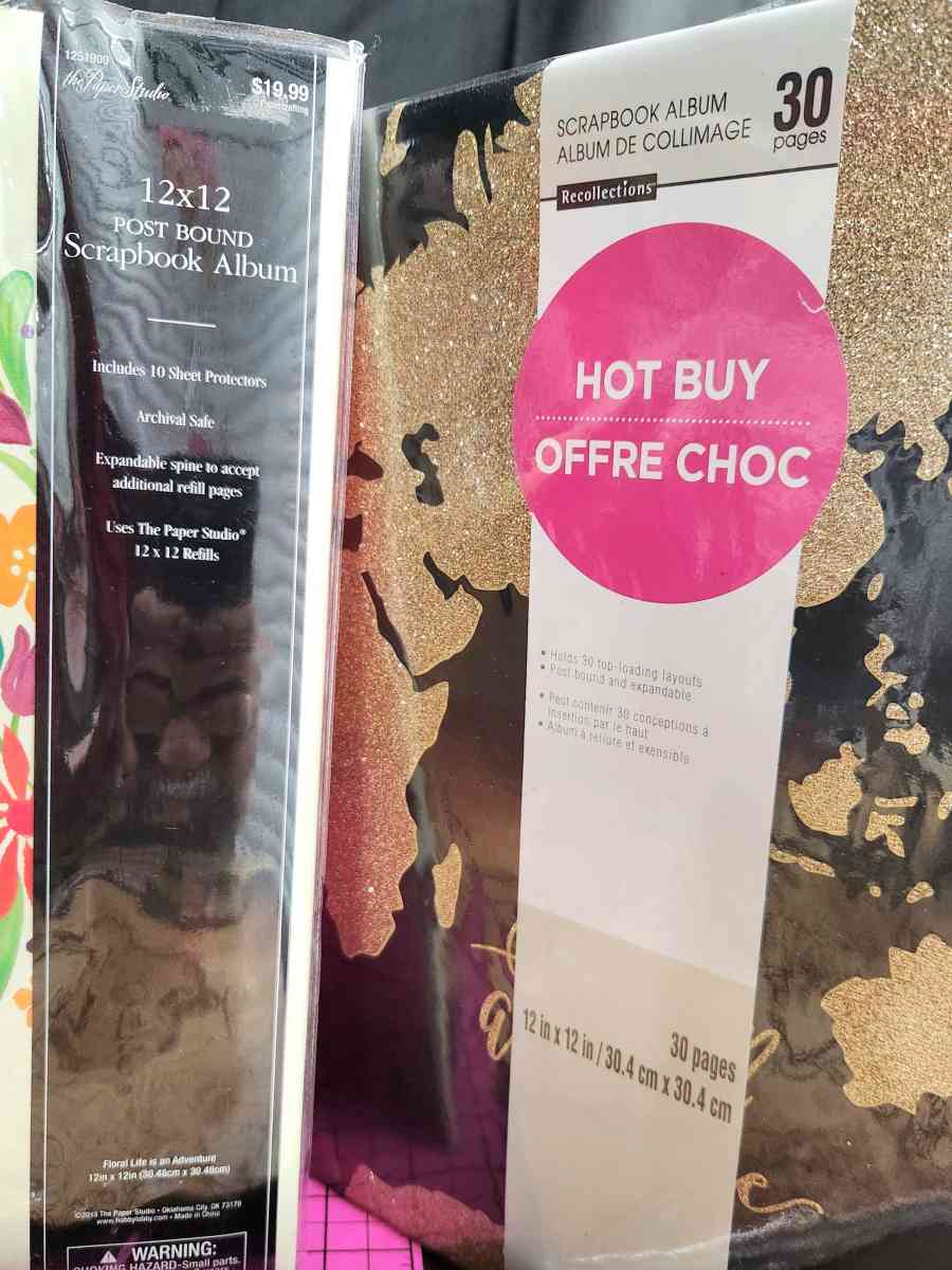 Lot of 3 New 12 x 12 Postbound and Expandable Scrapbooks