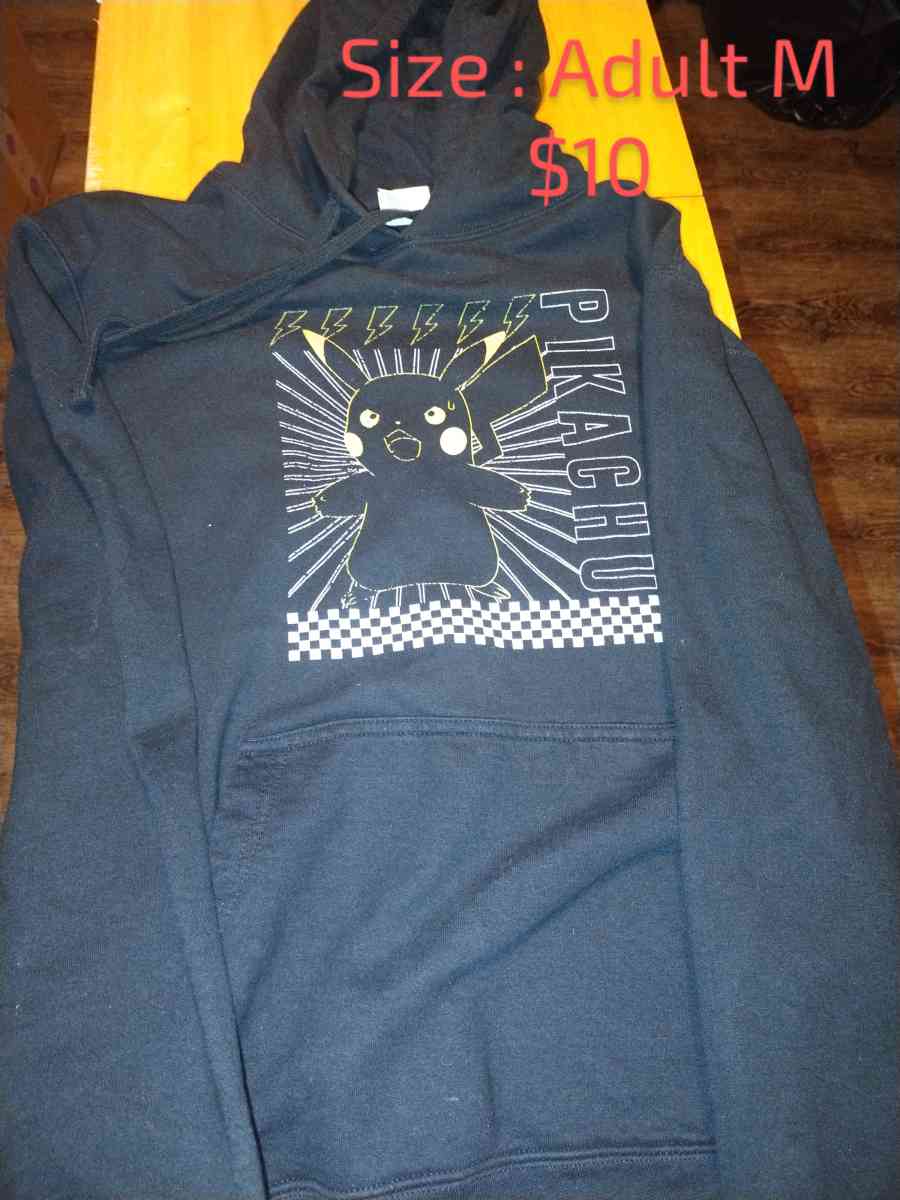 Pikachu Hoodie Adult Medium