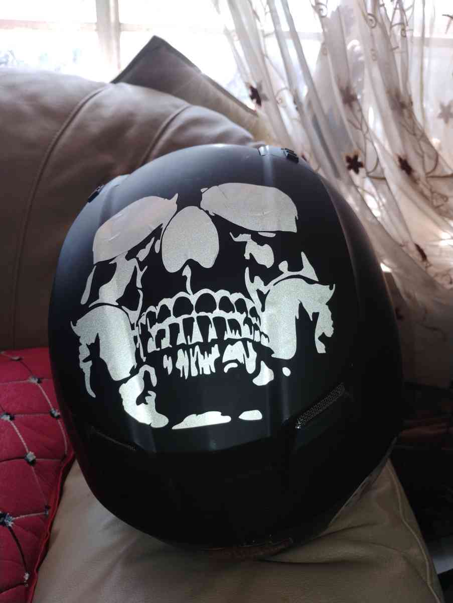 built motorcycle helmet