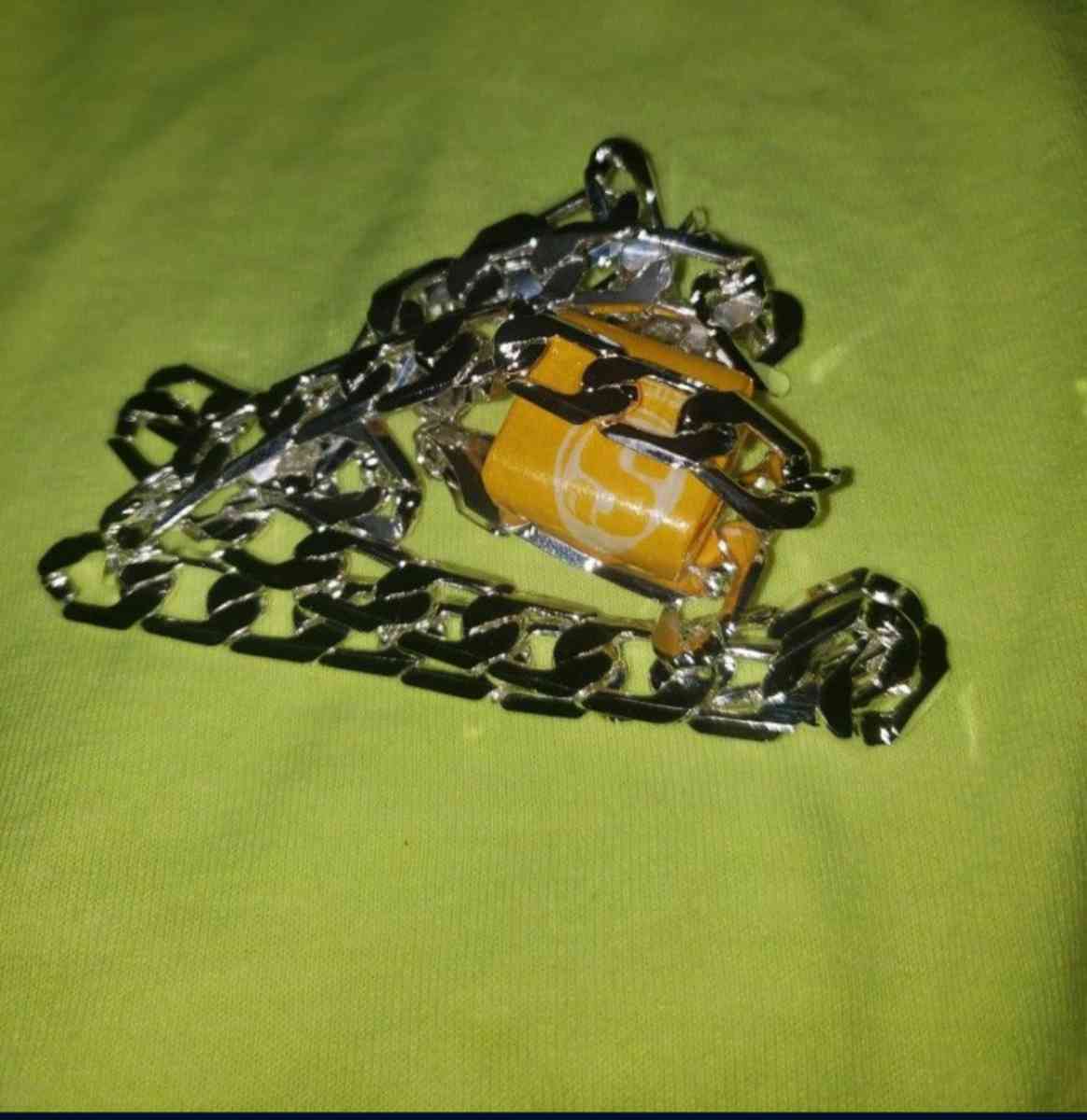 New 925 stamped silver ilver 10mm Cuban Link 24in chain