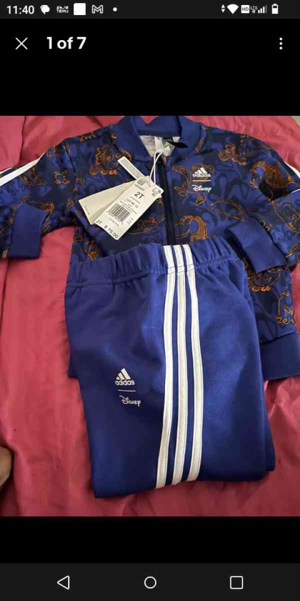2t Disney adidas outfit with hoodie