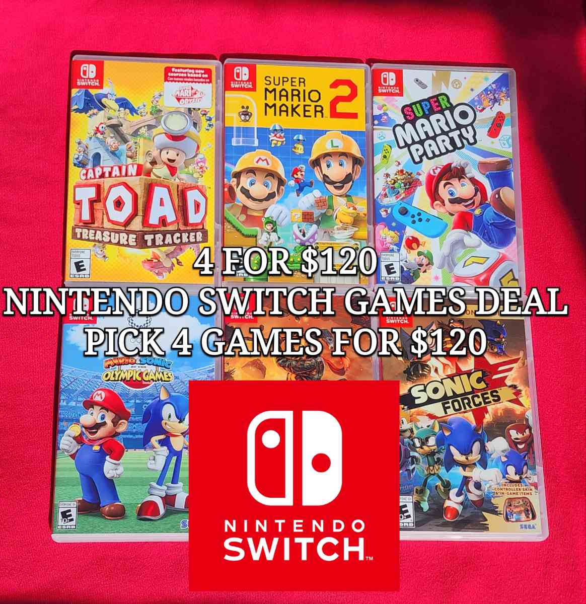 Nintendo Switch Game Deal 4 For 120
