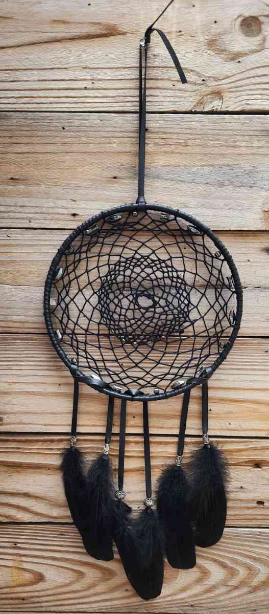Black Leather Dream Catcher