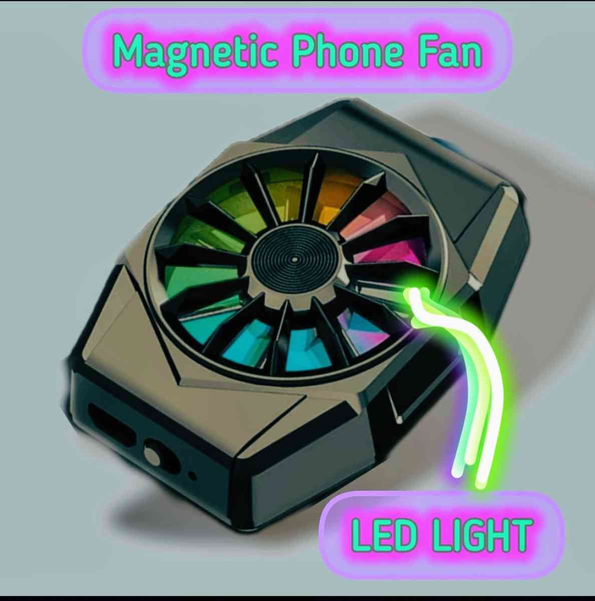 radiator fan for android and apple phones metallic blk