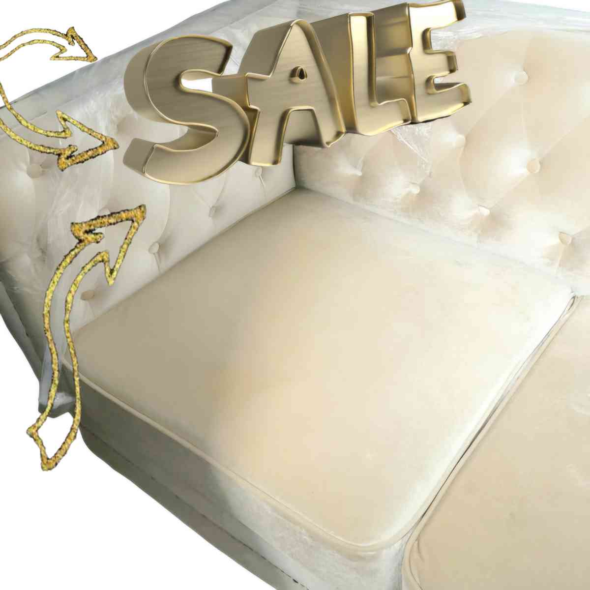 Brushed Velvet Chesterfield Sofa Couch Veun 865 by Rosdorf