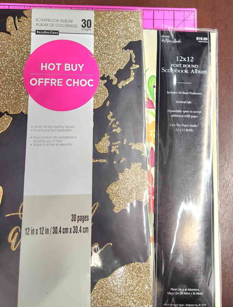 Lot of 3 New 12 x 12 Postbound and Expandable Scrapbooks