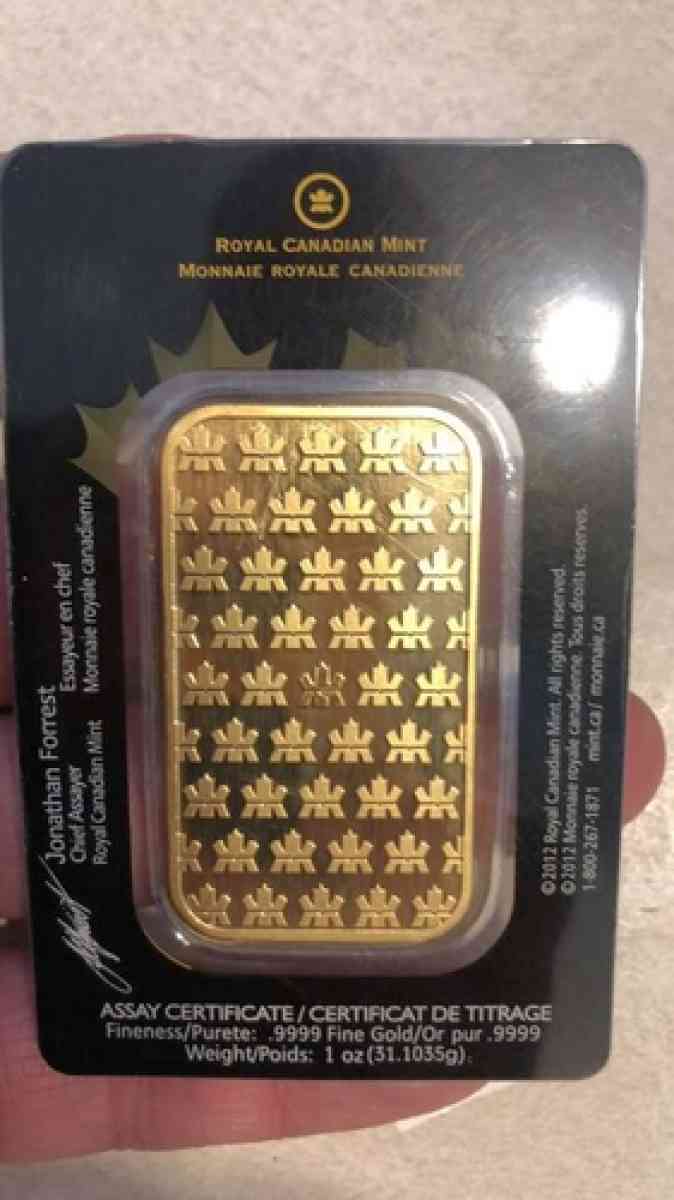 1oz gold bar