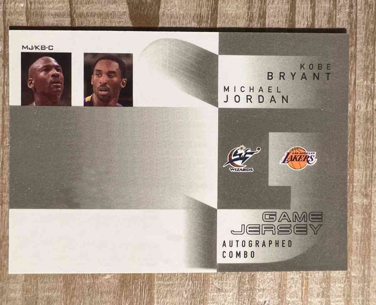 Michael Jordan and Kobe autograph card