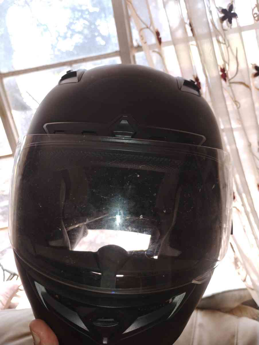 built motorcycle helmet