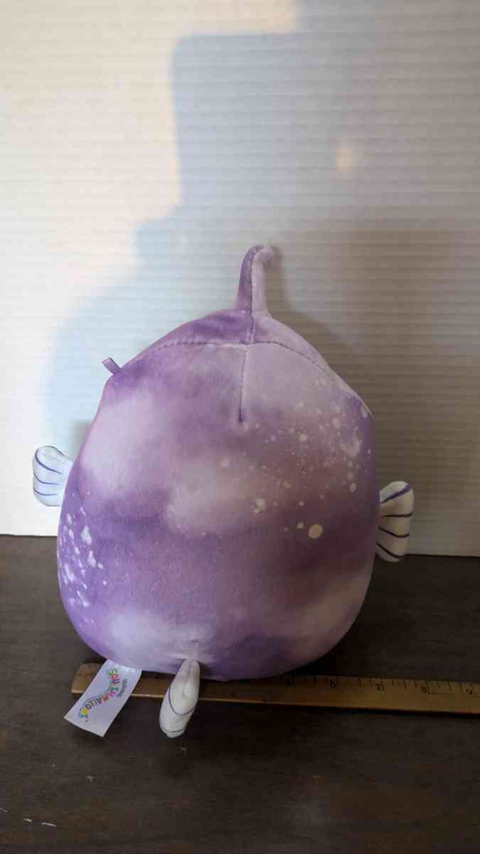 SQUISHMALLOW Easton Anglerfish Plush Purple Tie Dye Lantern