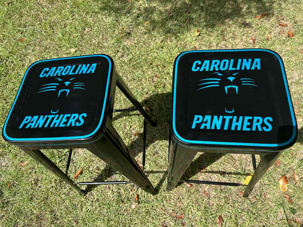 One of a kind Carolina Panthers Bar Stools