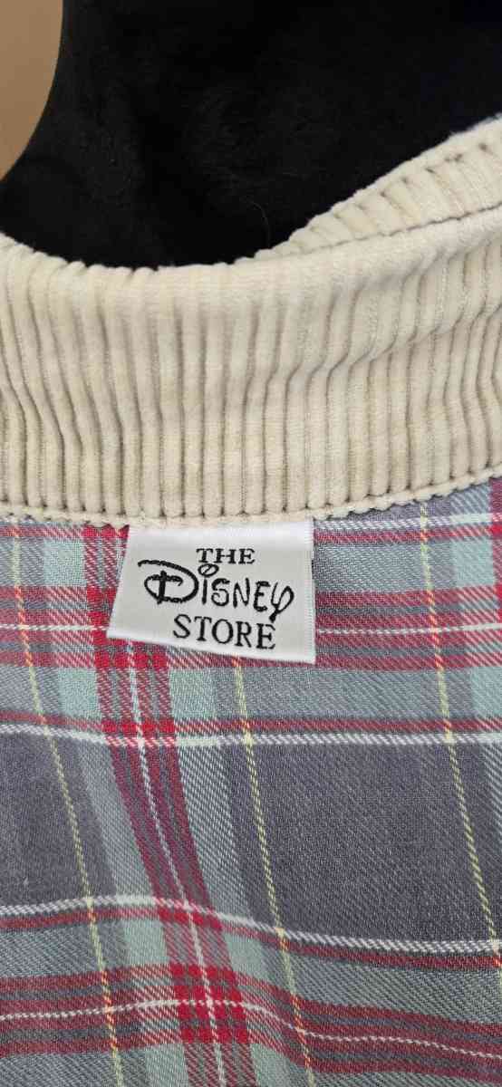Vintage 90s Embroidery Flannel Lined Disney Store Denim Jack